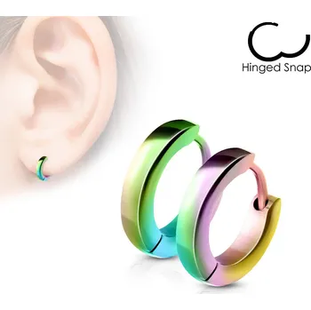 Náušnice Steel Edge Náušnice z chirurgické oceli 2002 Barva: Duha