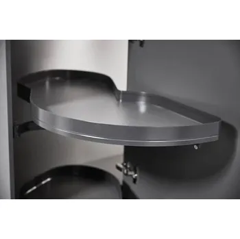 Kuchyňská skříňka Kesseböhmer Žebřík do zatáček LeMans s tlumením PURE ANTRACIT Levý 450 mm