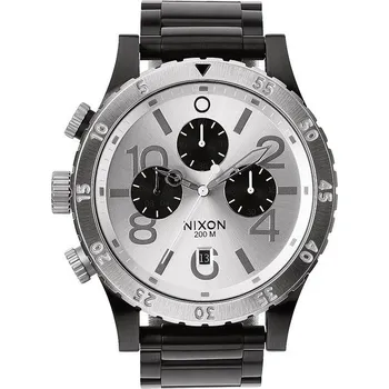Hodinky Hodinky Nixon 48-20 Chrono Black/Silver A486 180