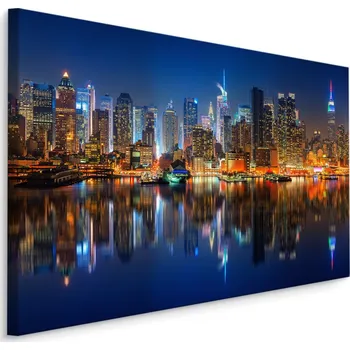 Obraz Plátno Manhattan V Noci Varianta: 120x80