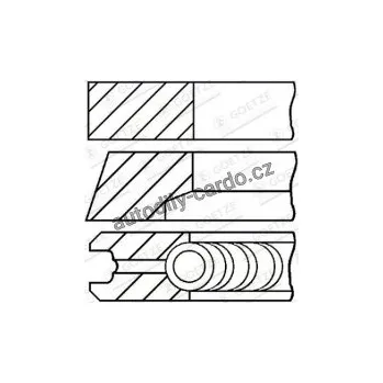 Blok motoru Sada pístních kroužků GOETZE 08-780700-00