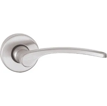 Dveřní kování Twin Rozetová klika LEKO JULIUS / Matný Chrom Rozeta na bezpečnostní klíč /PZ/