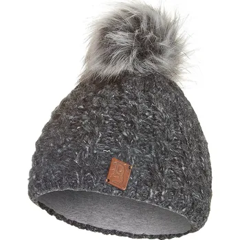 Čepice BARIDI wear Čepice pletená copánky s chlupatou bambulí Outlast ® - černošedobílá Velikost čepic: 6 | 54-57 cm