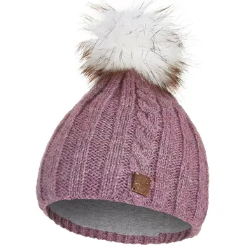 Čepice BARIDI wear Čepice pletená žebro copánek Outlast ® - šedofialová Velikost čepic: 5 | 49-53 cm