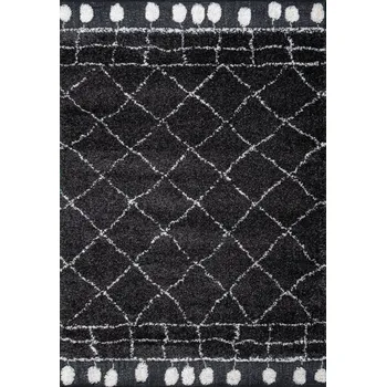 Koberec Kusový koberec Rangpur 65217 699 černo-krémový Varianta: 80x150 cm