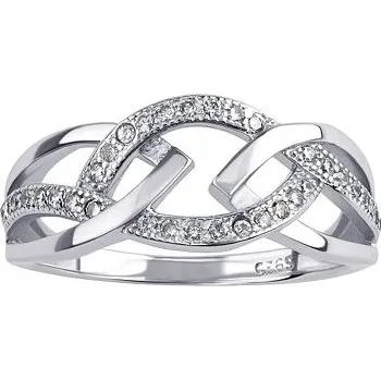 Prsten Prsten ELISA ze stříbra s micro zirconia velikost obvod 46 mm JJJR0222-obvod 46 mm