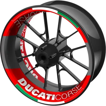 Polep vozidla dvoudílné polepy na kola DUCATI CORSE mst_SM-DP17DC-B02C01