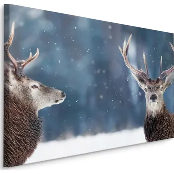 MyBestHome BOX Plátno Dva Jeleni V Zimním Lese Varianta: 40x30