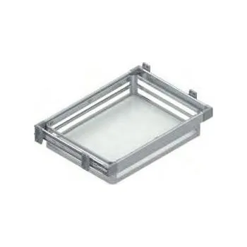 Odpadkový koš Starax Výsuvný šatní koš s tlumením / hliník 450 mm