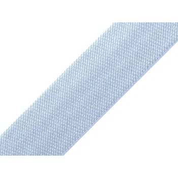 Šikmý proužek saténový šíře 15 mm zažehlený, barva 2182 modrá ledová