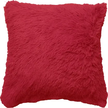 Polštář SHAGGYS 45x45cm červená MyBestHome Varianta: Povlak na polštář s prošívanou výplní, 45x45 cm