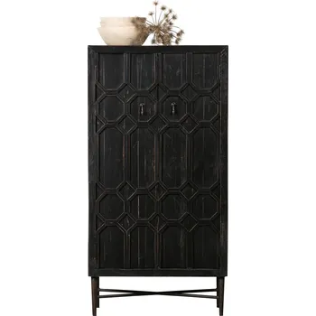 Šatní skříň BePureHome Dřevěný kabinet BEQUEST černý 800074-Z