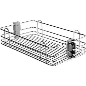 Kuchyňská skříňka VIBO Drátěný koš na stojan STANDARD / Chrom 300 mm