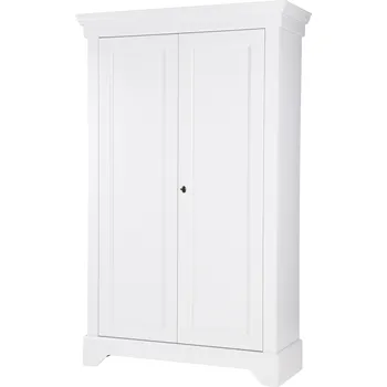 Šatní skříň WOOOD Dřevěná skříň ISABEL bílá 378562-W