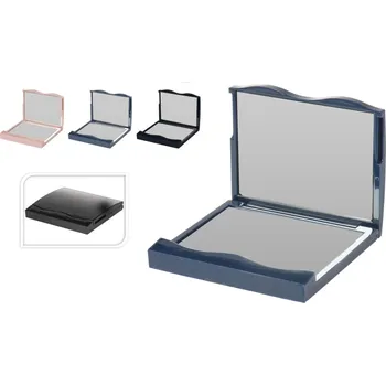 Kosmetické zrcátko Zrcátko kabelkové, zvětšovací 7,5 x 6,5 cm, plast, barvy mix