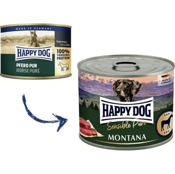 Krmivo pro psa Happy Dog NEW Pferd Pur Montana - koňská 200 g