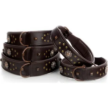 Obojek pro psa FORIS Kožený obojek ANADI MYSTERIOUS INDIA, Velikost: 60