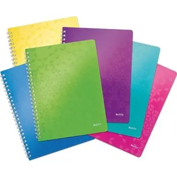 LEITZ Blok WOW A4, PP, linka, černá 46370095