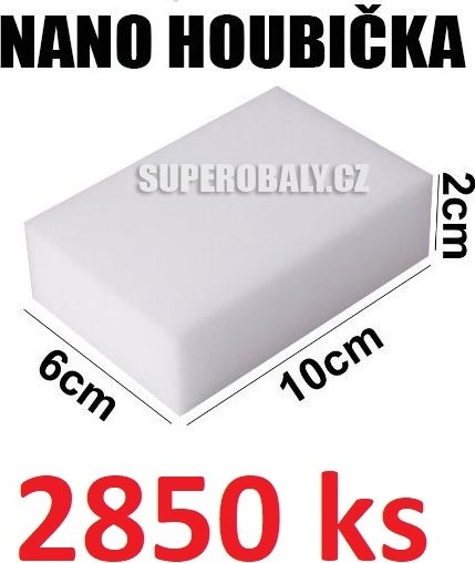 Čistící nano-houbička, melaminová úklidová houbička počet ks v balení: 2850 ks *Doprava ZDARMA od 1500 Kč*