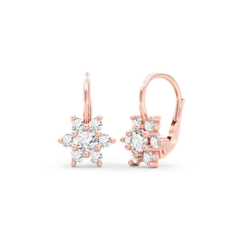 Náušnice SOLUNA Zlaté náušnice se zirkony STARIG růžové zlato