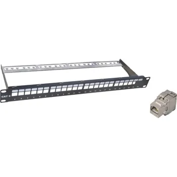 Serverovna XtendLan XL-PP19-16C6AS-B XtendLan Patch panel 19", 16 portů CAT6A, stíněný, s keystone