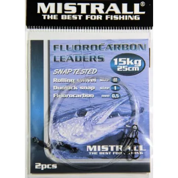 Mistrall Fluorocarbon leaders 25 cm 15 kg