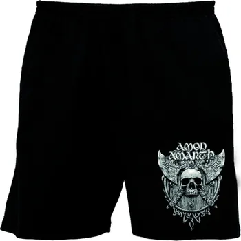 Pánské kraťasy bermudy, kraťasy Amon Amarth - skull and axes