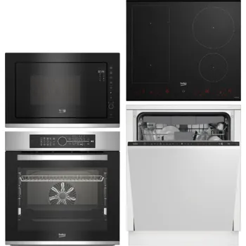 Set domácích spotřebičů Set Beko BBIM12400XCS + BMCB25433X + HII64822UFT + BDIN38644D