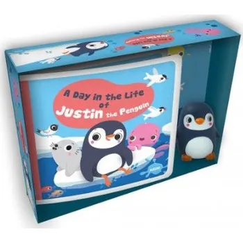Cizojazyčná kniha Day in the Life of Justin the Penguin (box edition) - Auzou Publishing