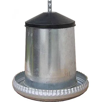 krmítko pro hospodářská zvířata Pozinkované tubusové krmítko 6l pro 25ks slepic