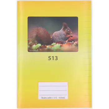 Papírna Martiník Školní sešit 513 - A5, 10 listů, linkovaný (12 mm)