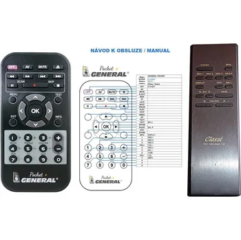 Dálkový ovladač General CLASSÉ RC-12 - náhradní dálkový ovladač