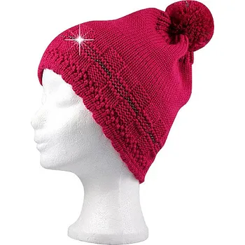 Čepice VOXX Čepice dívčí pletená FLUENCE s reflexním prvkem TMAVĚ RŮŽOVÁ 3-6 let 112441