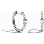 Royal Fashion stříbrné náušnice GU-DR23085E-SILVER-MOONSTONE-TOPAZ