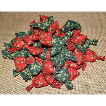 Vánoční dekorace Vánoční mini pytlíček s kořením mix zeleno-červený