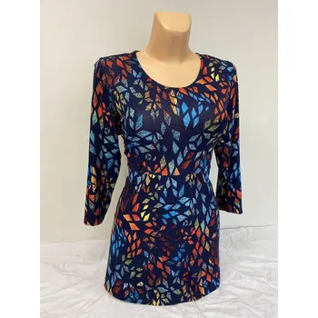 Dámská tunika halenky a tuniky, Barva Modrá, Velikost XL46, Materiál 96% Viskoza 4% Lycra