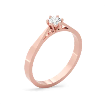 Prsten SOLUNA Nadčasový zlatý prsten s diamantem TEKLA růžové zlato VELIKOST: 48 - 15,3 mm