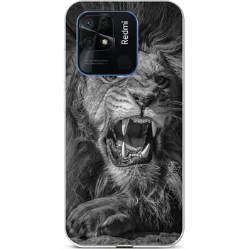 Pouzdro na mobilní telefon Kryt Xiaomi Redmi 10C Černobílý lev (obal neboli pouzdro na Xiaomi Redmi 10C)