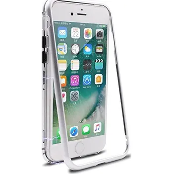 Pouzdro na mobilní telefon Beweare Magnetický oboustranný kryt s tvrzeným sklem na iPhone 6 Plus / 6s Plus - stříbrný