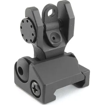 Airsoft E&C Zadní kovové sklopné hledí TROY na RIS lišty