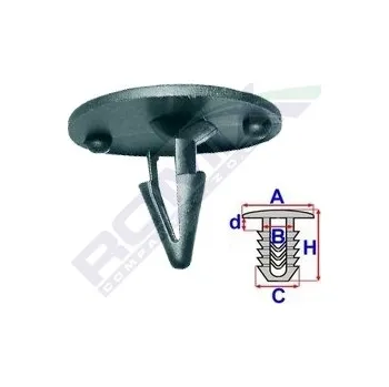 Motorový prostor Příchytka izolace motorového prostoru Romix B22635 - 10 ks