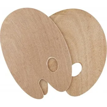 Olejová barva Kreul Malířská paleta dřevo oval 20 x 30 cm, tl. 5 mm
