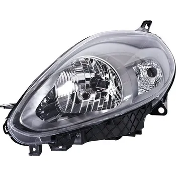 Přední světlomet ACI FIAT PUNTO EVO 09- přední světlo H4 s denním svícením (elektricky ovládané + motorek) černé L