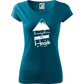 Šmejdím po horách - Dámské triko Pure - M ( Petrolejová )