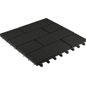 Venkovní dlažba WPC dlaždice G21 Samoa, Eben, balení 1 m2