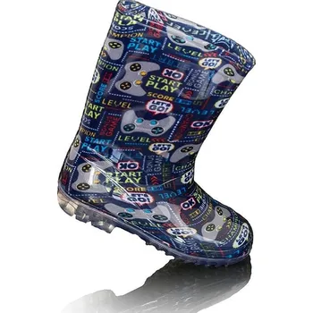 Chlapecké holínky holínky dětské PVC, Pidilidi, PL0032-10, tmavě modrá - 25