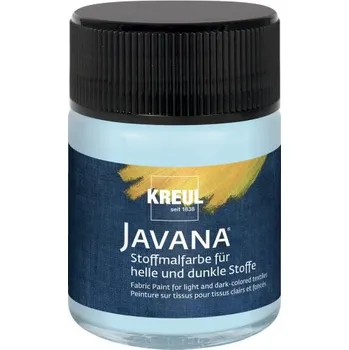 Speciální výtvarná barva Kreul Barva na světlý a tmavý textil JAVANA 50 ml LEDOVÁ MODRÁ