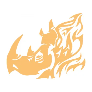 Samolepící dekorace SAMOLEPKA Nosorožec 004 levá (08 - béžová) NA AUTO, NÁLEPKA, FÓLIE, POLEP, TUNING, VLASTNÍ TEXT, TISK, AUTOSAMOLEPKY.cz, POLEPY, OBRÁZEK, LOGO, SAMOLEPKY