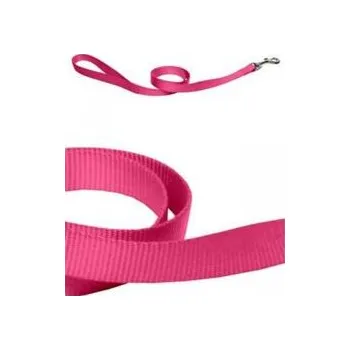 Vodítko pro psa Papillon vodítko jednobarevné velké 1,2 m - růžové