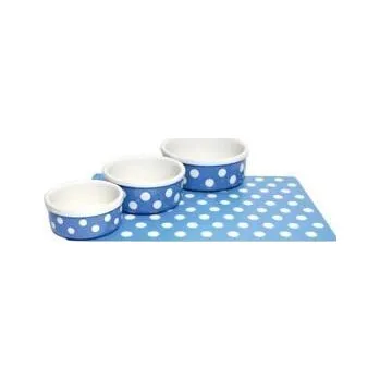 Miska pro psa Miska modrá s puntíky 15 cm